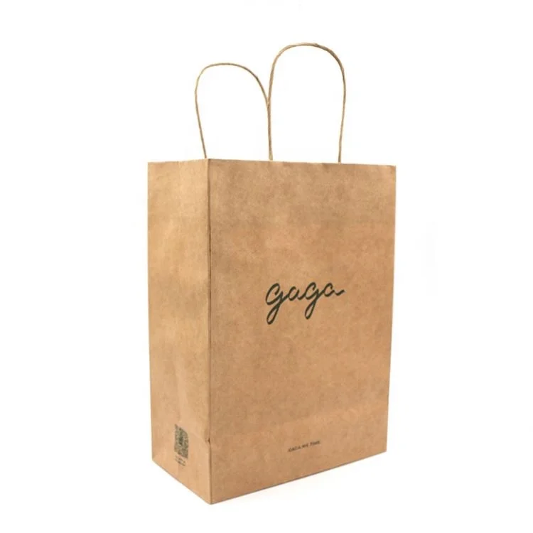 Custom Retail Bulk Paper Bags Packaging Gift Bag Print Shopping Paper Design Cheap Disposable Kraft Paper Clothing Bags