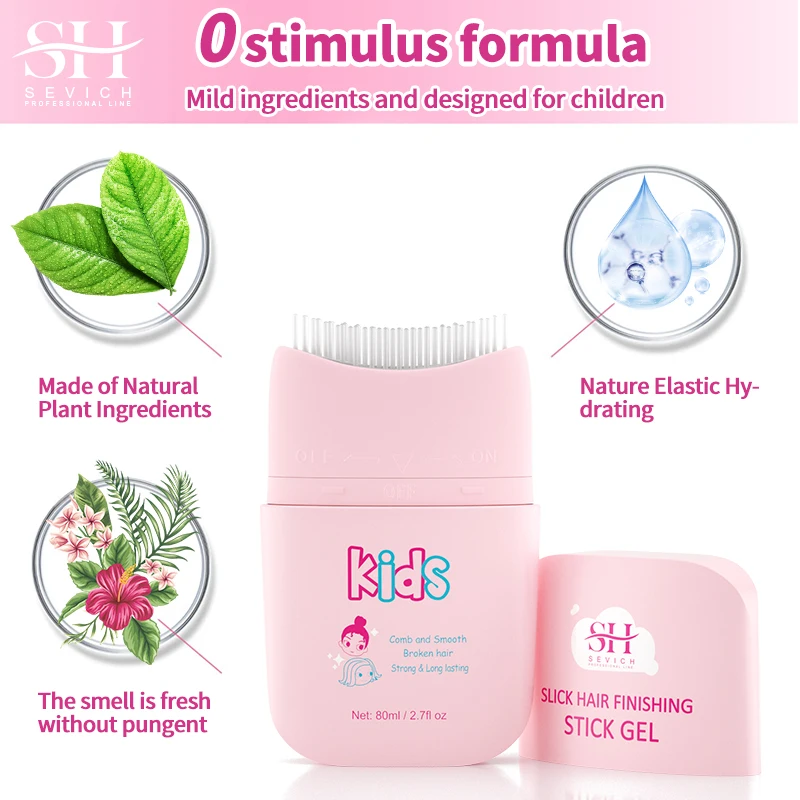 Customized for Child Black Hair Dye Customized Small And Cute Non Greasy Smooth Styling Hair Wax Gel With Comb