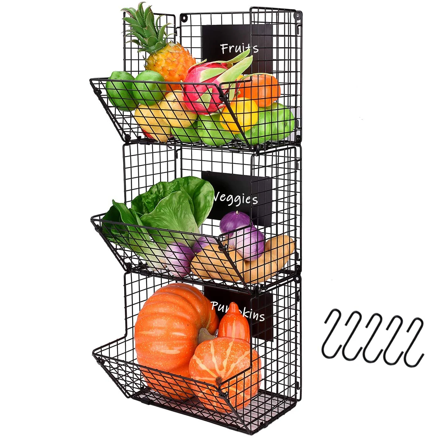 2021 горячая распродажа Оптовая Продажа с фабрики 3 Круглый Ланч-бокс настенный металлический стальной органайзер для хранения кухонные полки стеллаж для хранения