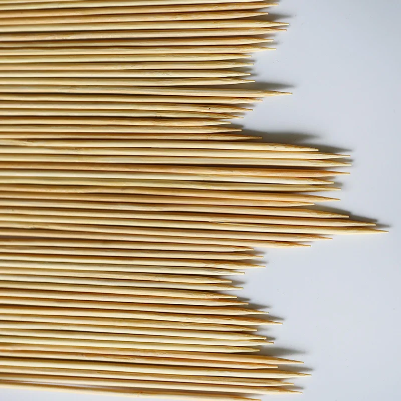 Outdoor Barbecue Accessories Natural Bamboo Skewers Wooden Sticks