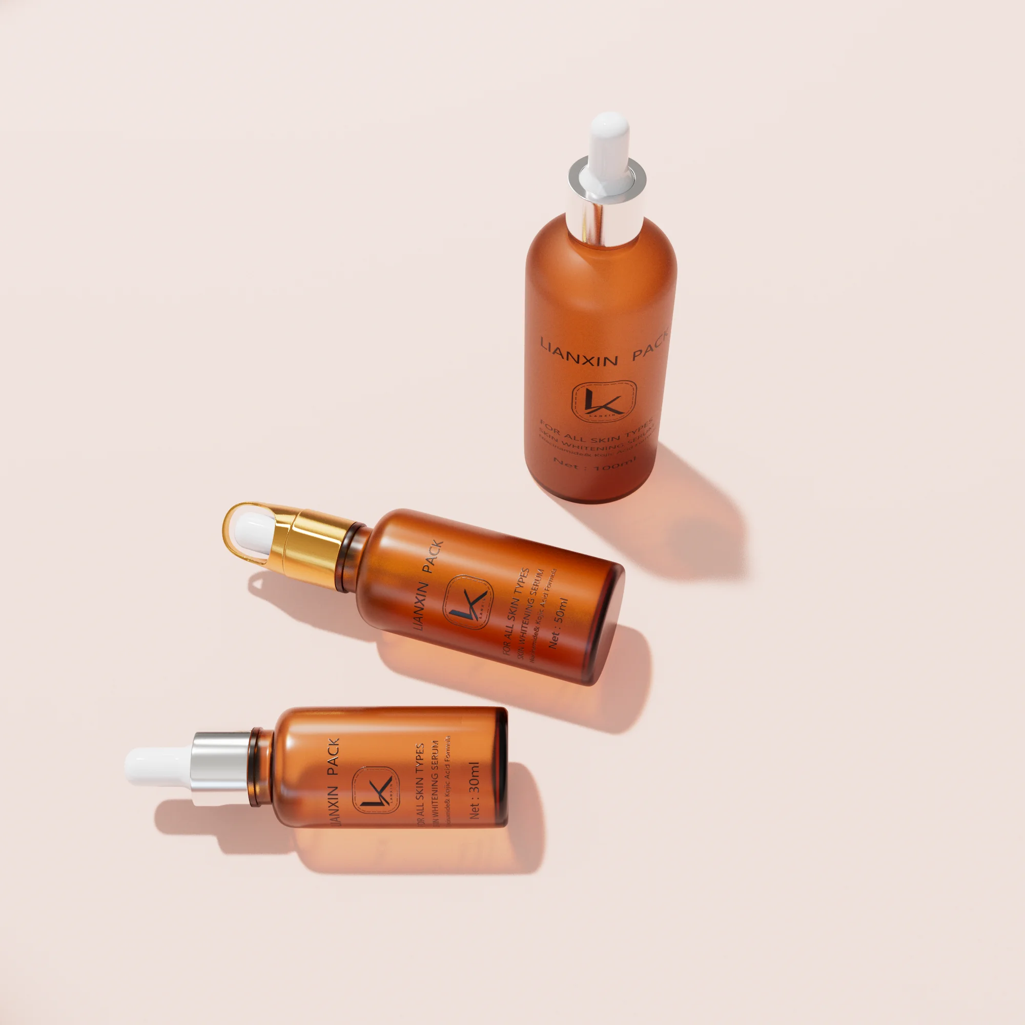 factory custom clear frosted cylinder hair oil cosmetic serum glass dropper empty bottle for essential oil