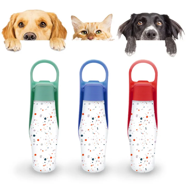 Hot Animal Products Stainless Steel Dog Bottle Travel Portable Pet Dog Drinking Water Bottle Dog Water Bottle With Lid