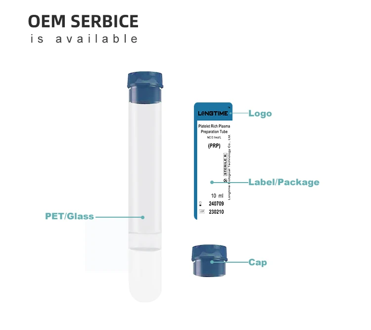 LONGTIME prp tube in medical Consumables for facial