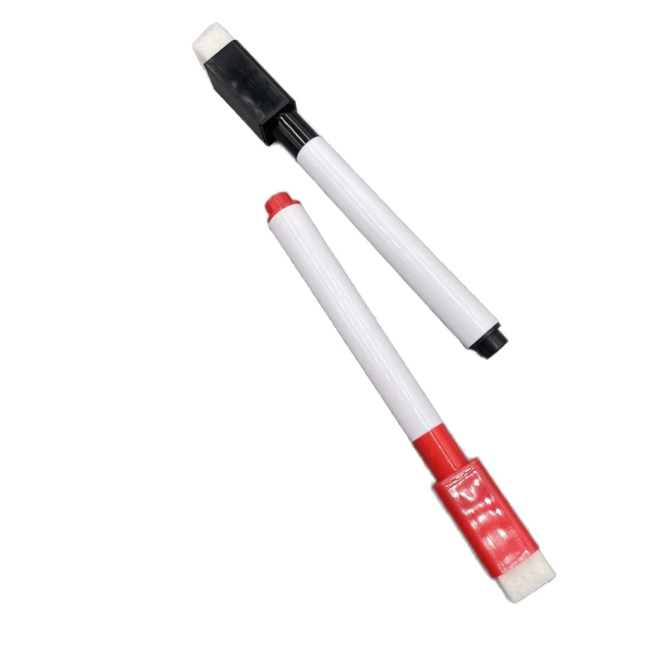 Whiteboard Marker Pen Magnet Brush Paint Marker Pens Erasable Black Marker Pen