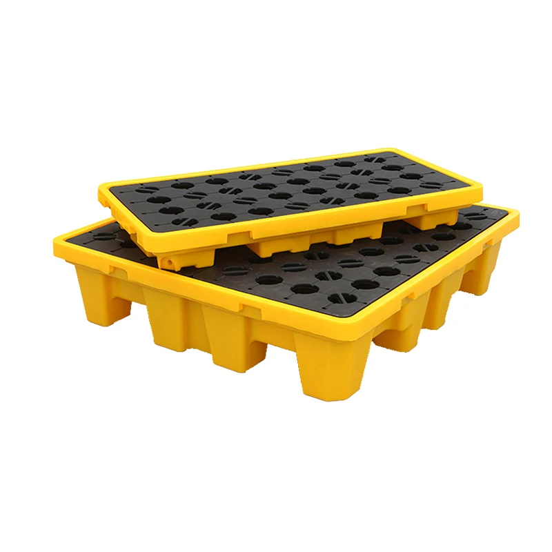 Heavy Duty HDPE  4 Drums Spill Pallet For Petroleum Wholesale Heavy Duty 2 Drums Spill Plastic Pallet