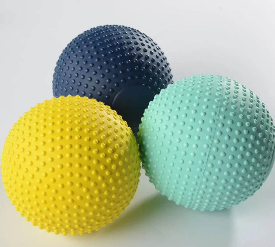 12.5cm solid trigger point body small round bump myofascial release foot massage roller ball with spikes