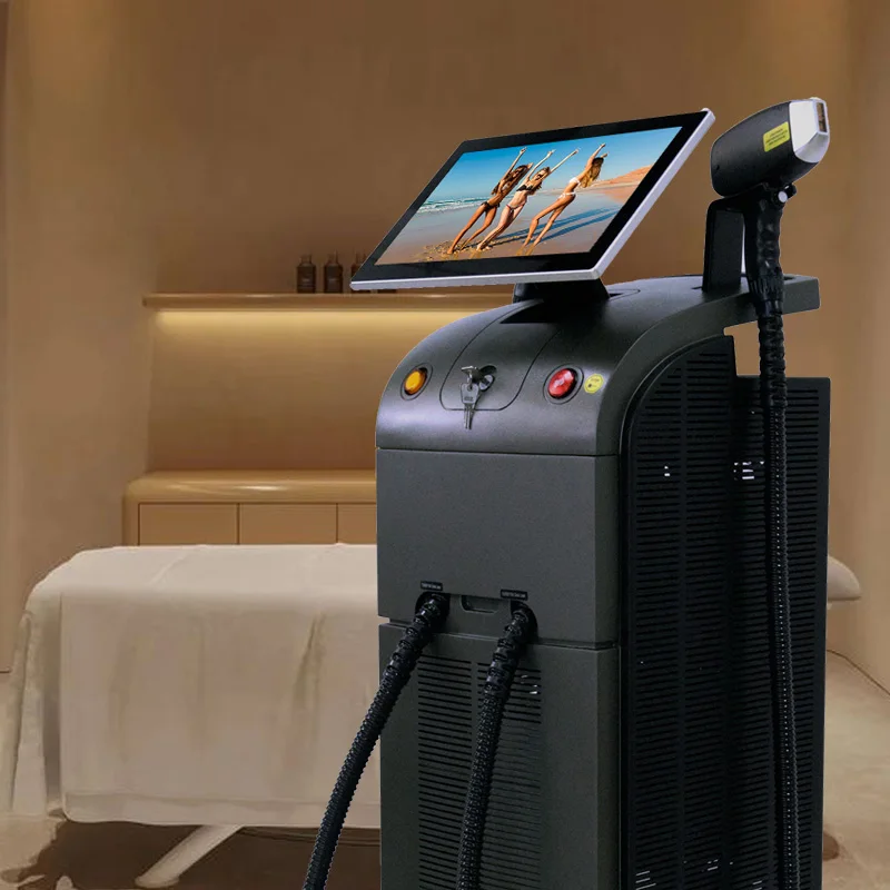 KM Latest upgrade Android system laser diodo 3waves laser ice 755 808 1064nm laser diodo hair removal fast treatment