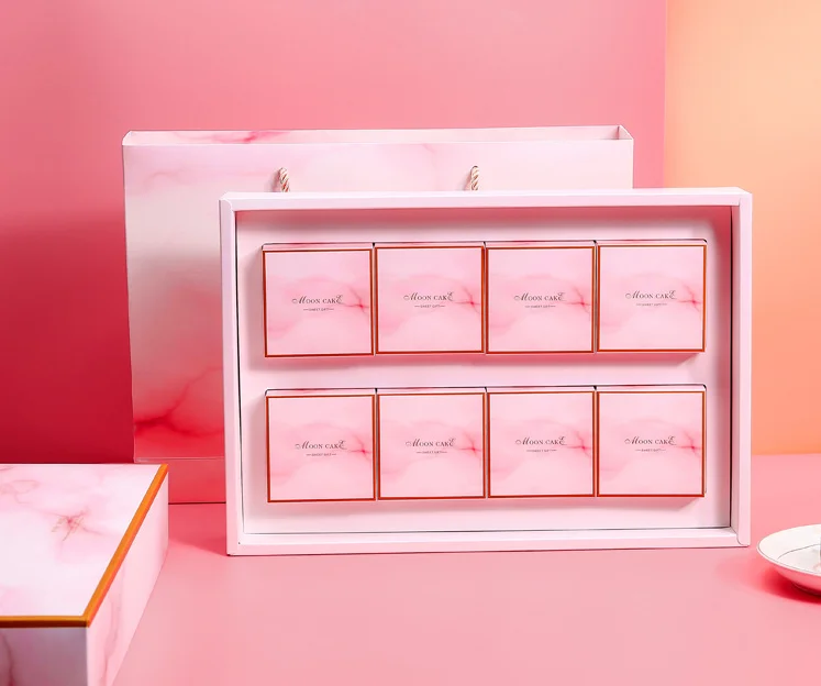 Cajas De Gift China Factory FSC мраморный торт с индивидуальным логотипом, moonторт, упаковочная бумага для чая, подарочная коробка