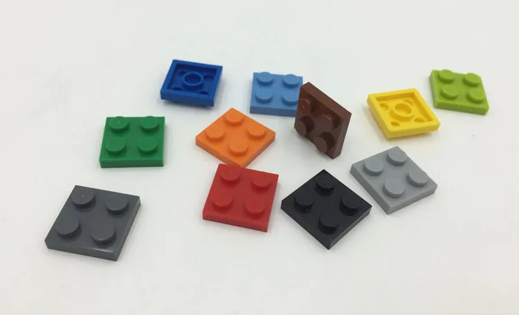 2*2  diy pieces small particle base piece short Plate DIY Plastic Block particles assembled building blocks