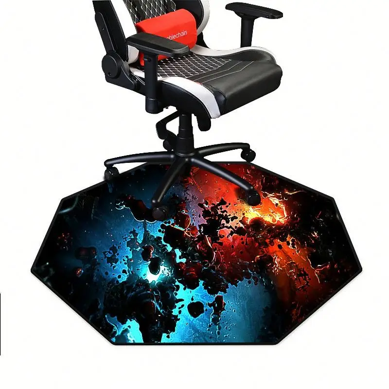2023 hot selling products Cheap price custom shape gaming floor desk round carpet chair mat for gaming or home