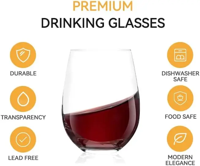 Crafted Wine Glass Beauty Drink Like a Beast Exquisite Pattern 18 oz Capacity Red Wine Glass