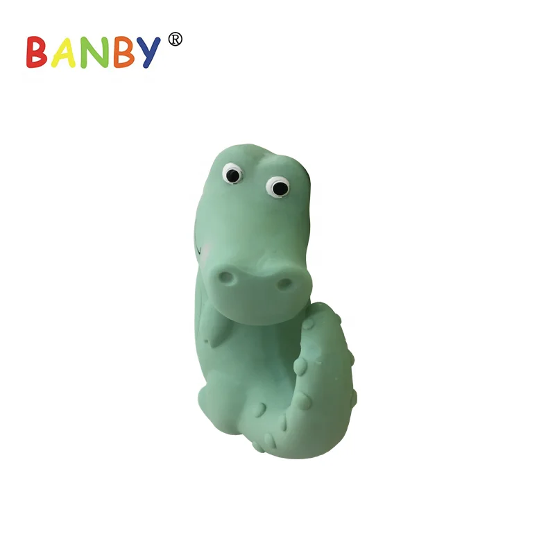 100% Biodegradable Natural Rubber Latex Crocodile Toy For Baby Teething