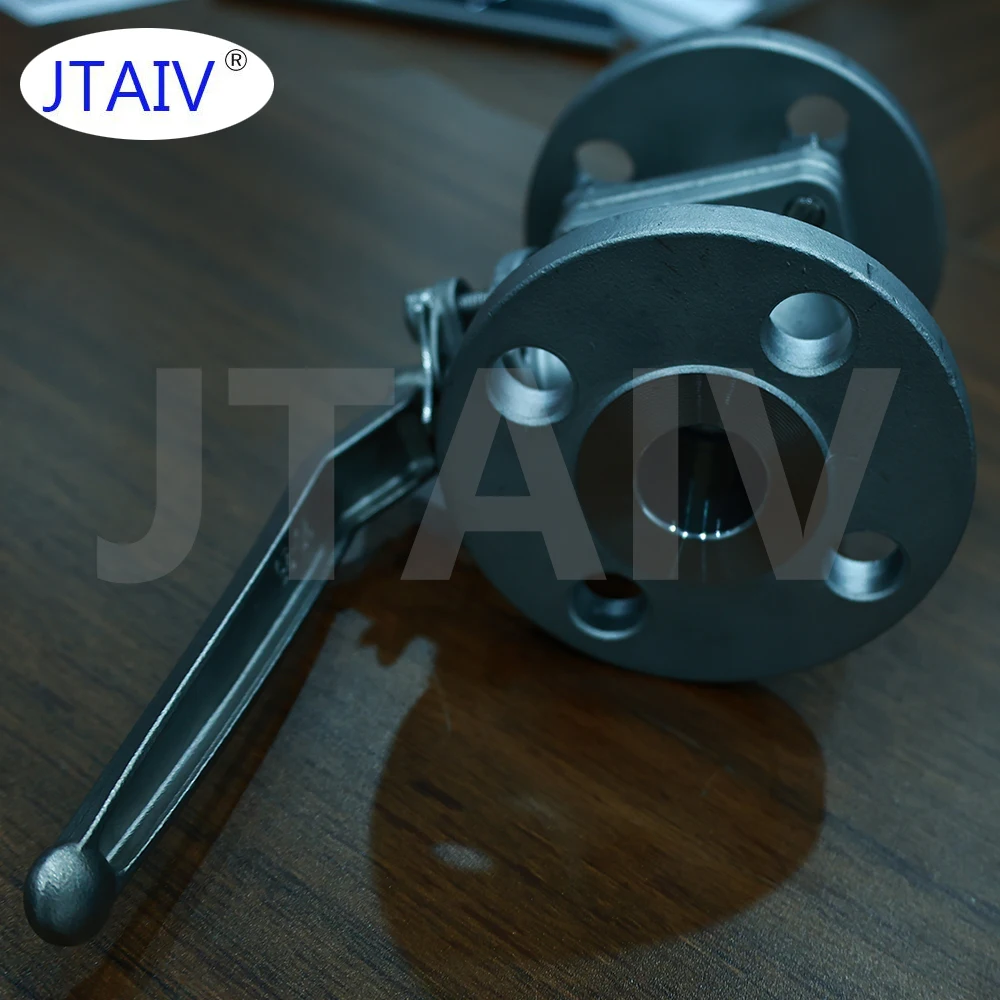 JTAIV 304 stainless steel flange connection manual valve manual control ball valve resistant to high temperature water vapor