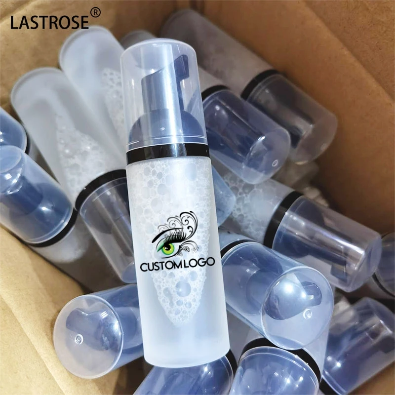OEM Private Label Eyelash cleanimg mousse Wash Lash Extension Safe Natural Lash Eyelash Foam Shampoo with Cleaner Brush