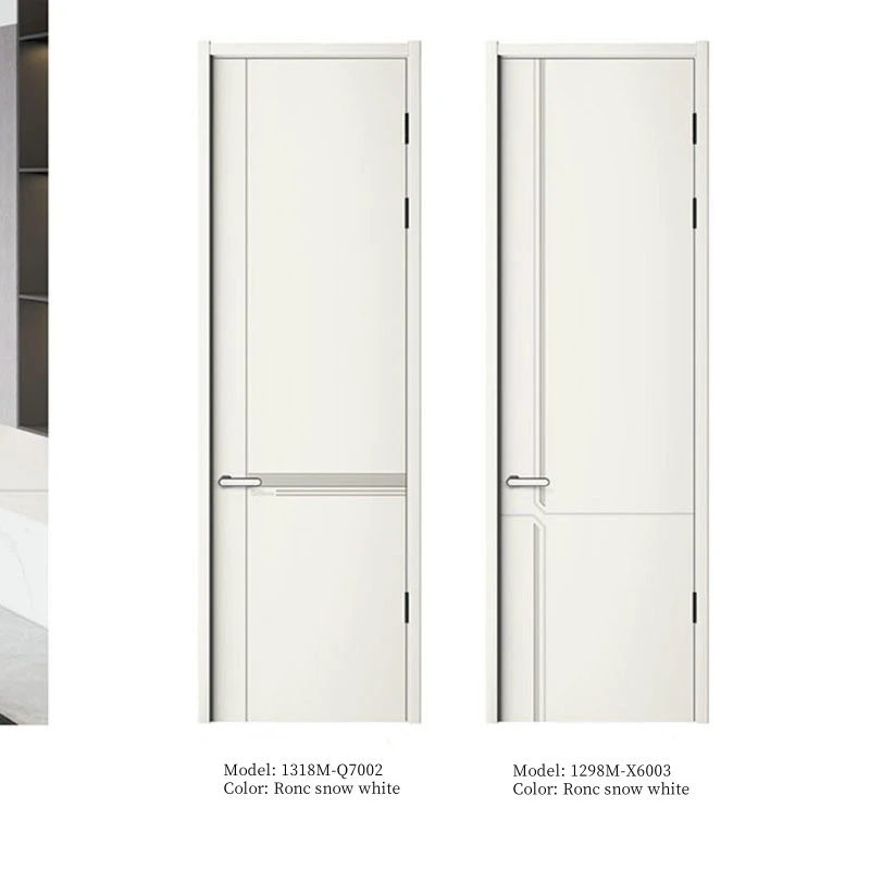 Hot selling Indoor PVC Door Cheap Wooden-Like Polymer for Interior Living Room Finished Surface doors