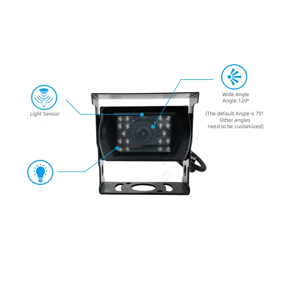 Customized IP68 Waterproof Car Backup Camera Night View Wide Voltage Functions Low Temperature Heating IP68 Waterproof Rating