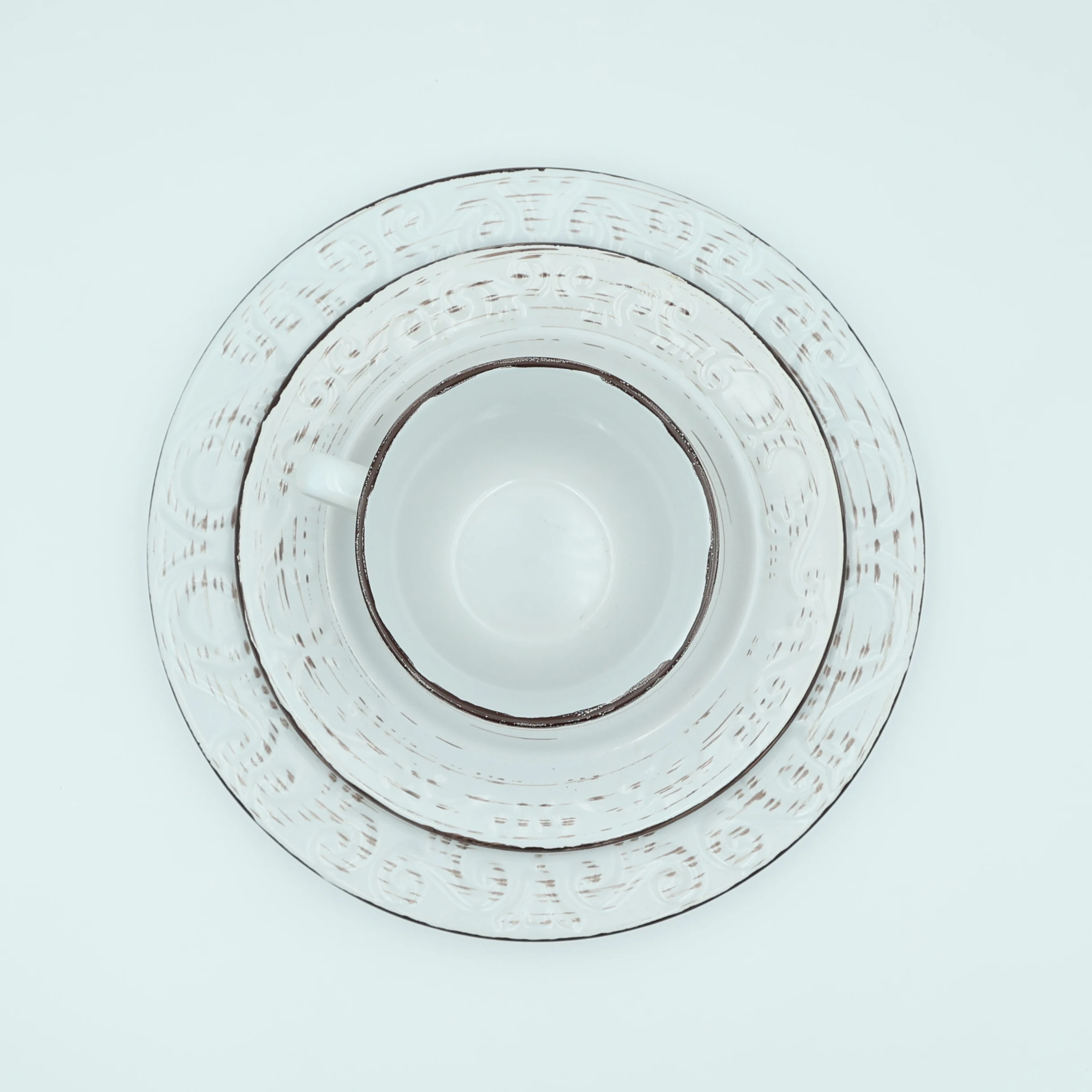 Wholesale tableware good stoneware custom logo pattern ceramic dinnerware porcelain dinner set