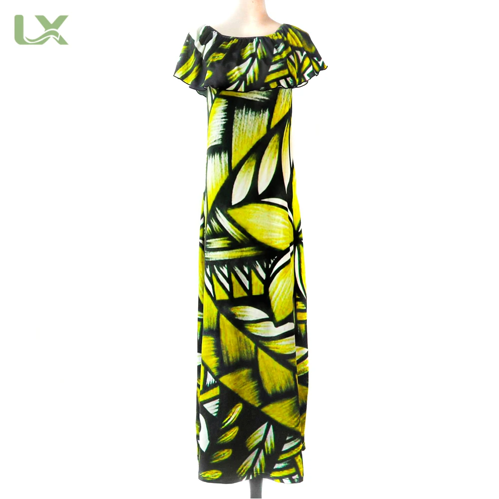 2022 hot sale plus size polynesian tribal wears hawaii dress women
