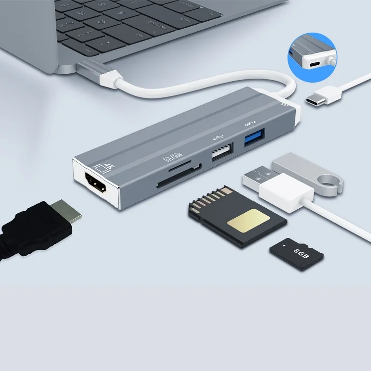  Универсальная док-станция для ноутбука портативного адаптера USB-C мультипортовый