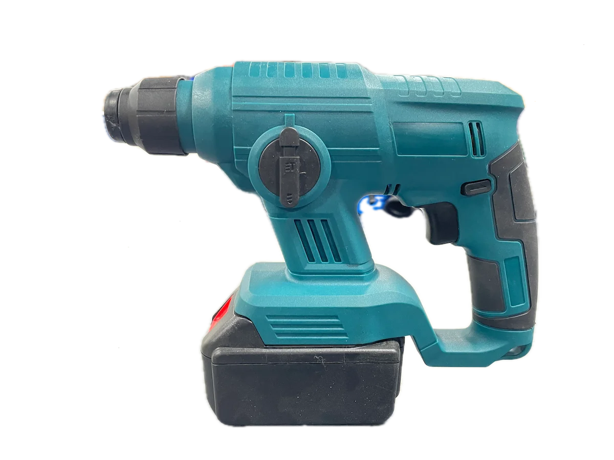 Cordless Hammer Driver 20v  400 In Torque Brushed Power Drill With Auxiliary Handle Rotary Hammer Power Drill Machine