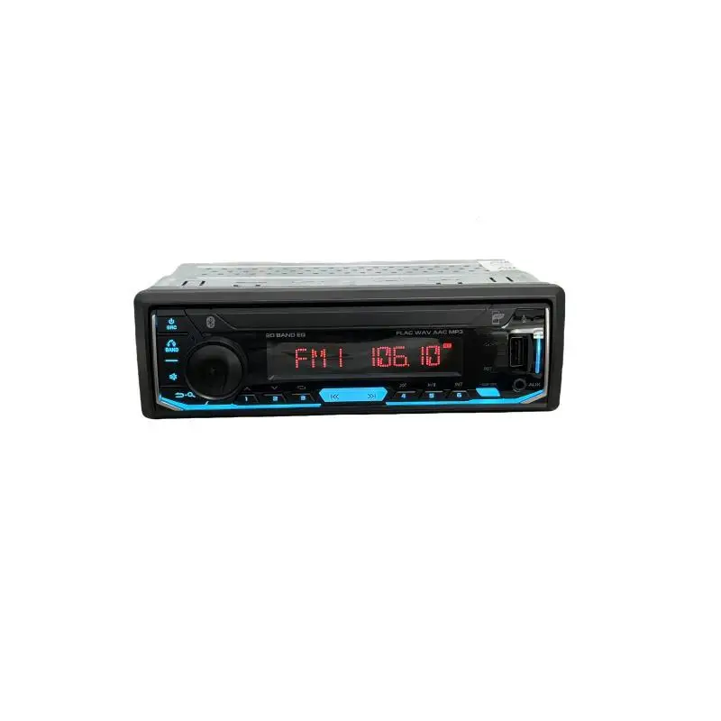 Новый портативный однодиновый автомобильный стерео MP3 плеер Bluetooth USB радио тюнер AUX/USB порт 12 В Поддержка напряжения AAC аудио форматы