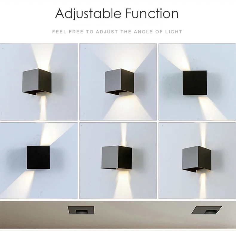 Radar Sensor Porch Light Adjustable Angle Square Outdoor & Indoor LED Wall Lights Garden Corridor Lamp