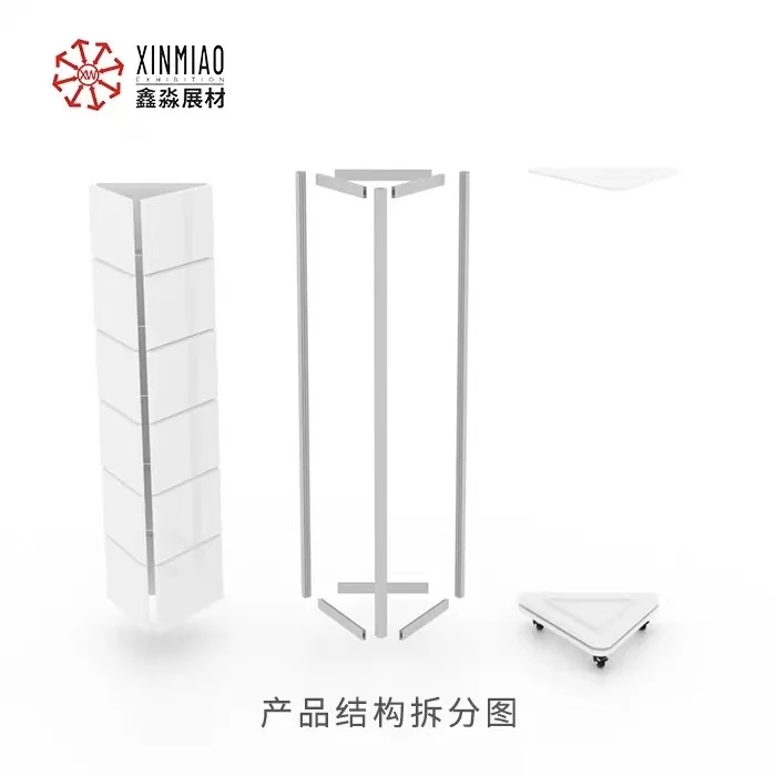 3 Way Aluminum Display Racks For Hardware  and handles. Rotatable Display stand
