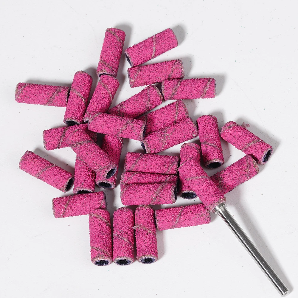 3 0 мм цилиндрические розовые шлифовальные ленты набор 80 120 180 инструмент для маникюра