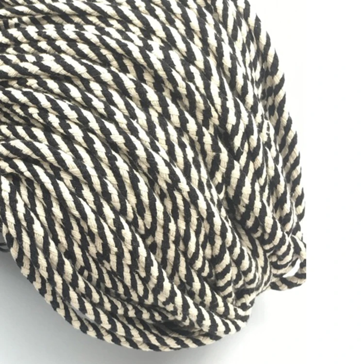 classical double color cotton twine cotton rope