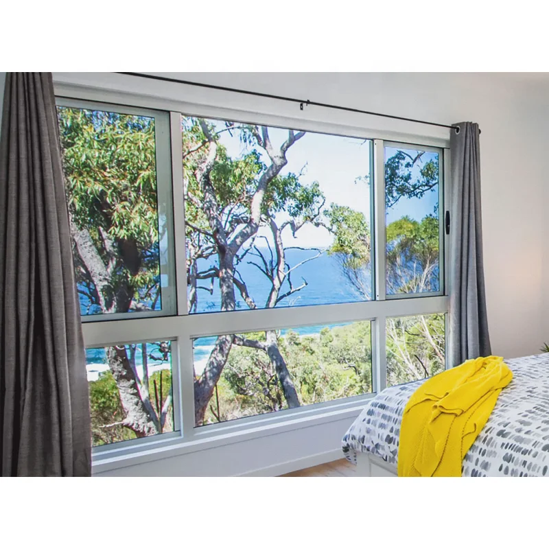 Security Burglar Proof Aluminum Sliding Windows Triple Glazing Tempered Glass Factory Customized Stainless Steel Horizontal YGA