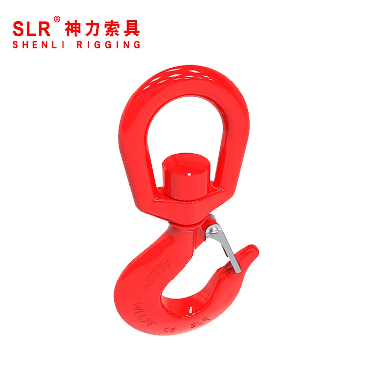 Shenli rigging lifting swivel hook with latch/Chain hoist hook/power lifting hoist hook
