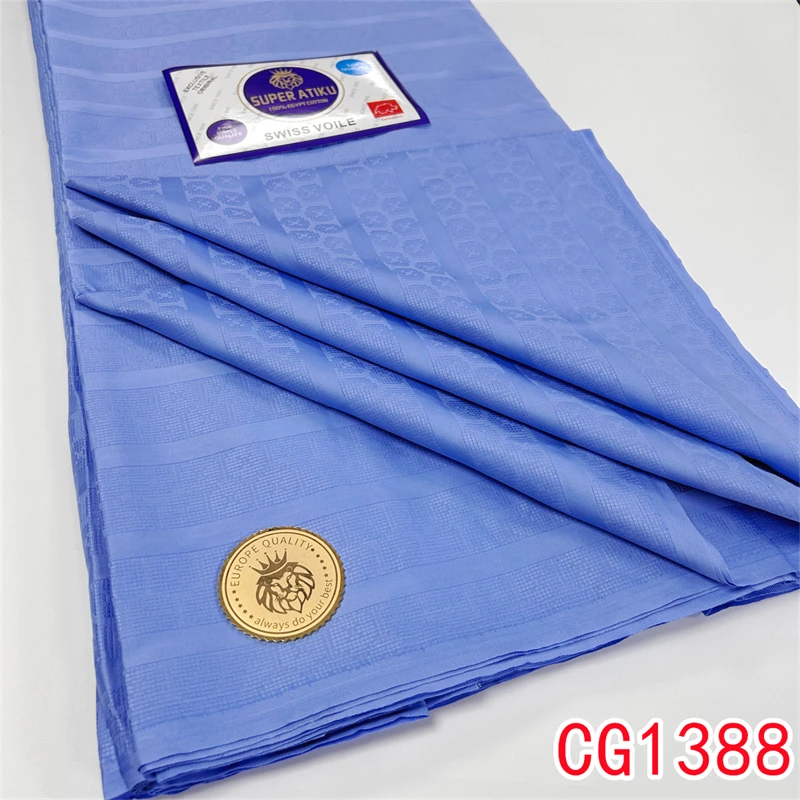 Wholesale Atiku Lace Fabric Atiku Fabric For Men Material Nigerians Swiss Voile 100% Cotton Lace Fabric
