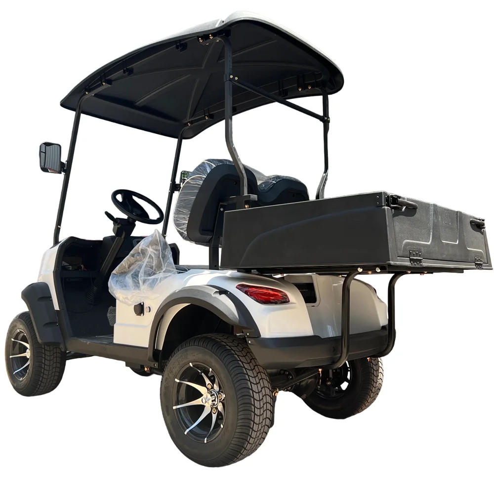 2024 New Model Hot Sale 72V Electric Lithium Hunting Golf Car 400W waterproof speaker 6 Seater Solar Electric Golf Cart