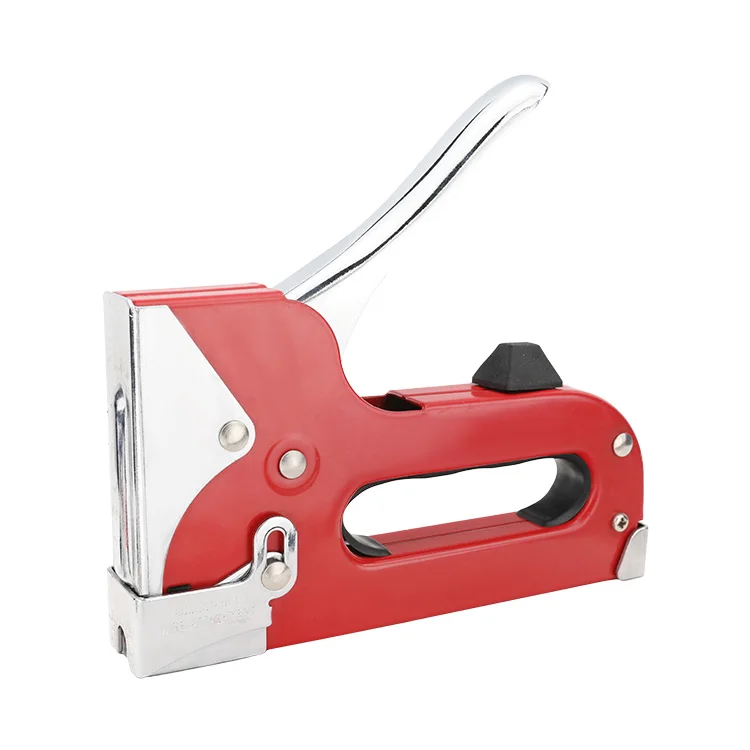 Free Sample Manual Heavy Duty 3-in-1 Hot Staple Nail Gun Nail GS Staple Gun Red Metal Ring 1 1/2in 3 Years Manual Stapler 40mm