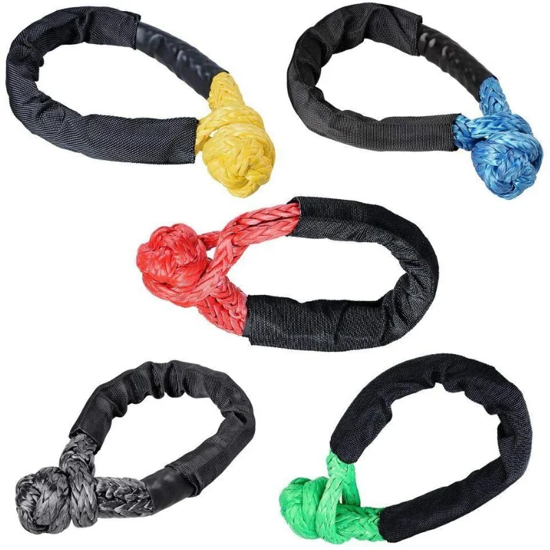 Portable UTV  Offroad 4X4 Car Kit Strap Rope Trailer Off Road Towing synthetic shackle winch accessory soft shackle