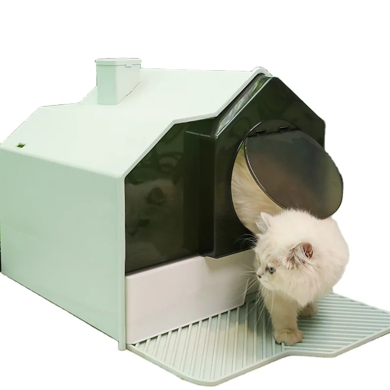 Большой Вместительный ковш с капюшоном дверь для кошек тренировочный Туалет скрытый кошачий наполнитель