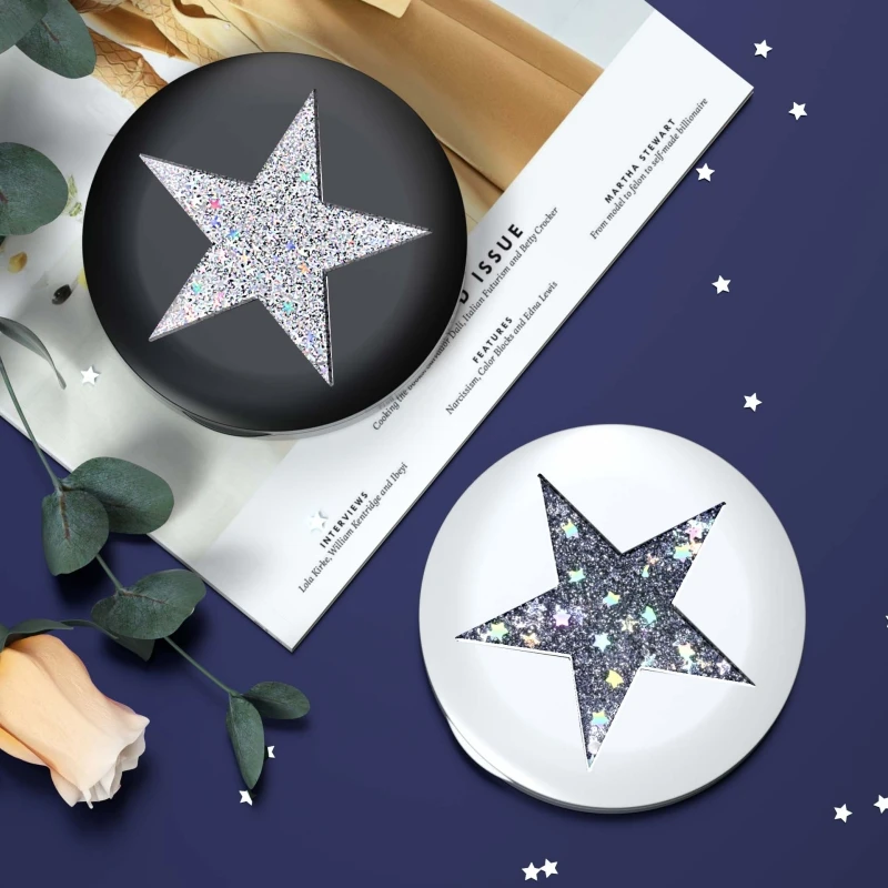 Mini Gift Pretty Little Small Cute Mirror Square Pocket Mirror Advanced Texture Travel Custom Logo Compact Leather Silver Round