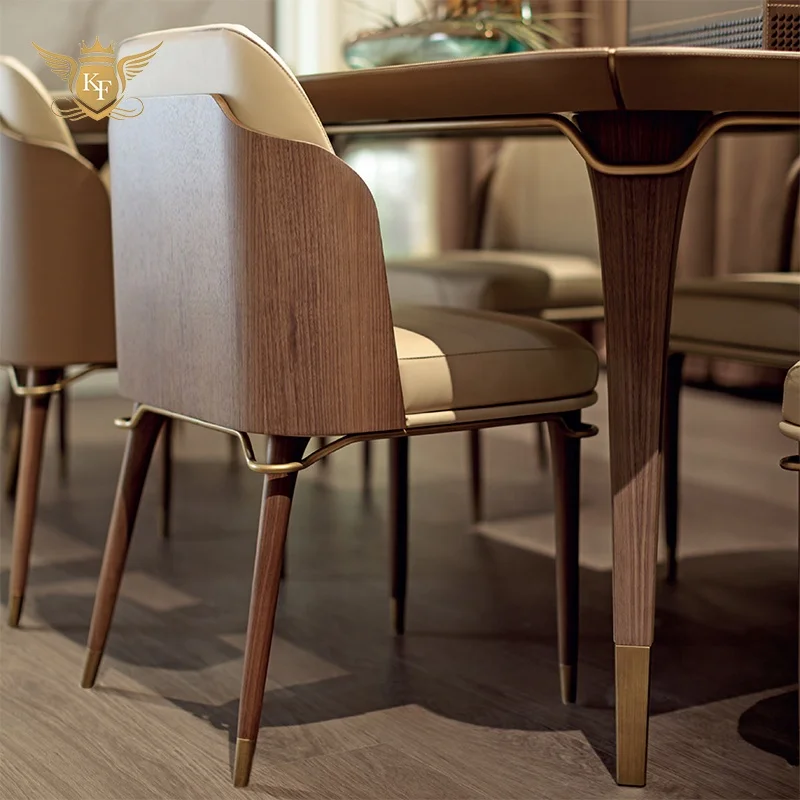 KF Casa wholesale luxury design bride dining room wedding chair solid wooden leg royal high back white leather dining chair