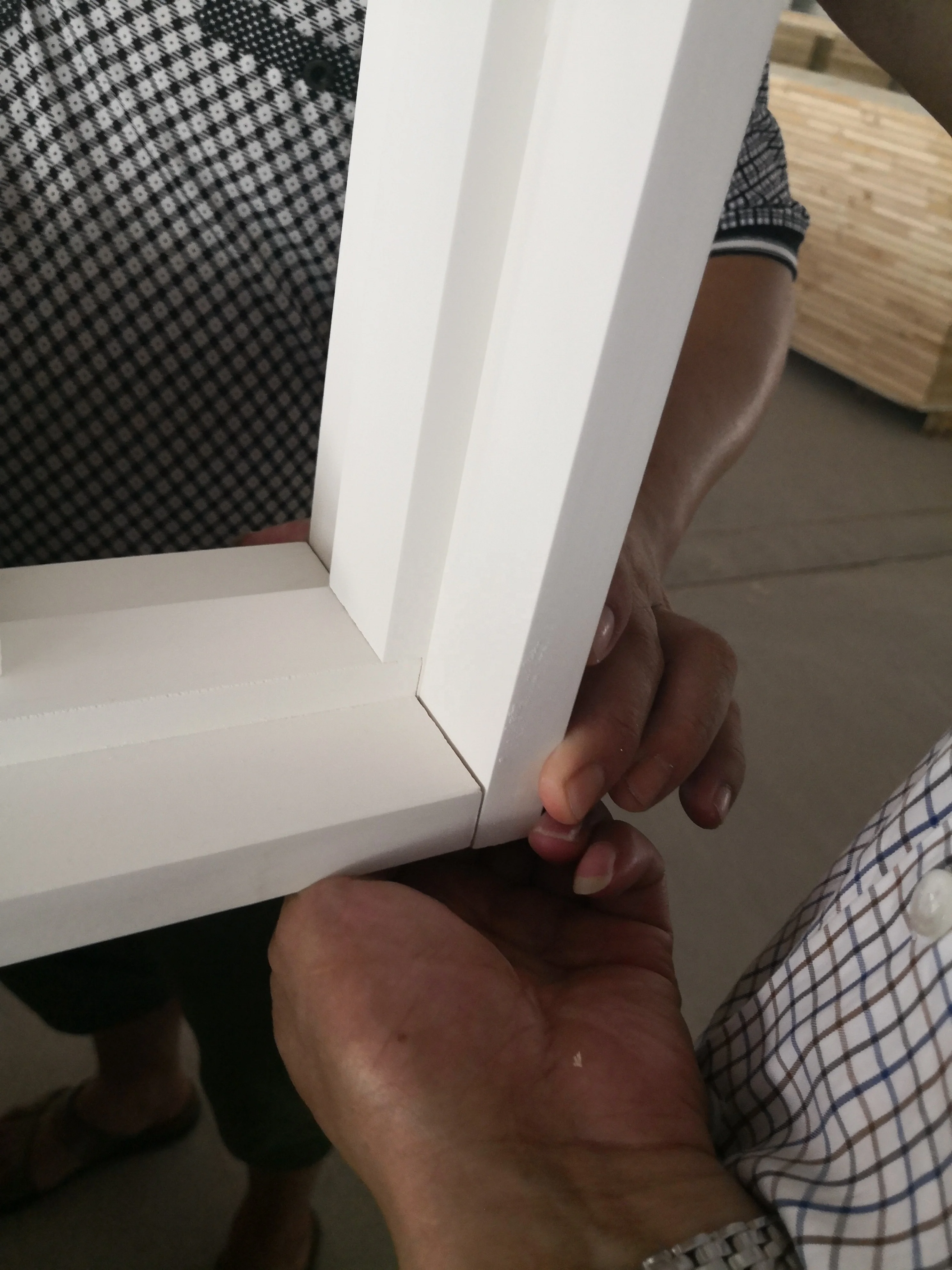 American market interior 4 9/16 inch width white primer solid pine wood door frame