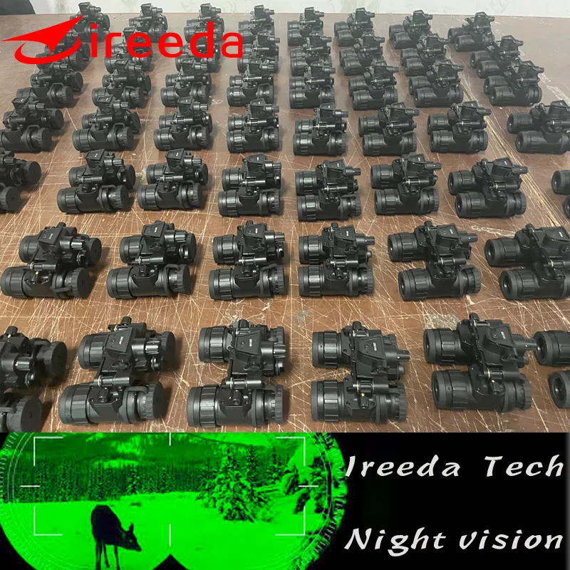 Compact FOV 40 NVG Gen 2+ IIT Image Intensifier Tubes Green Phosphor Dual-Tube Night Vision Goggles