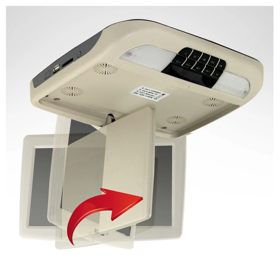 10.1 Inch Roof Monitor With VGA For Car Flip Down Monitor One Av input Tv Mount Digital Screen Bus Monitor