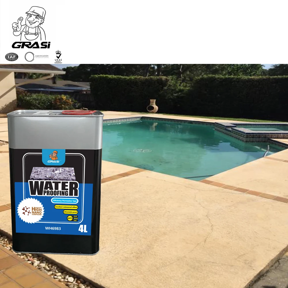 High Quality Products Silicone Waterproofing Swimmng Pool Pier Cement  Liquid Nano Coating Hydrophobic Silane Impregnating Agent