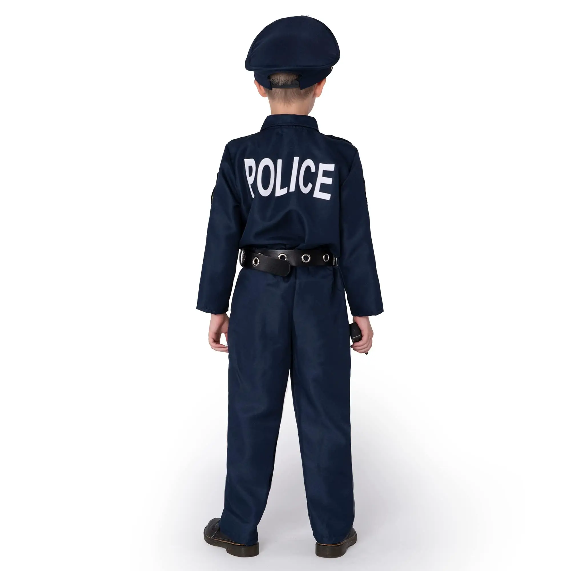 Wholesale Boys Police Officer Uniform Cosplay Outfit Kids Halloween Carnival Party Career Day Costumes