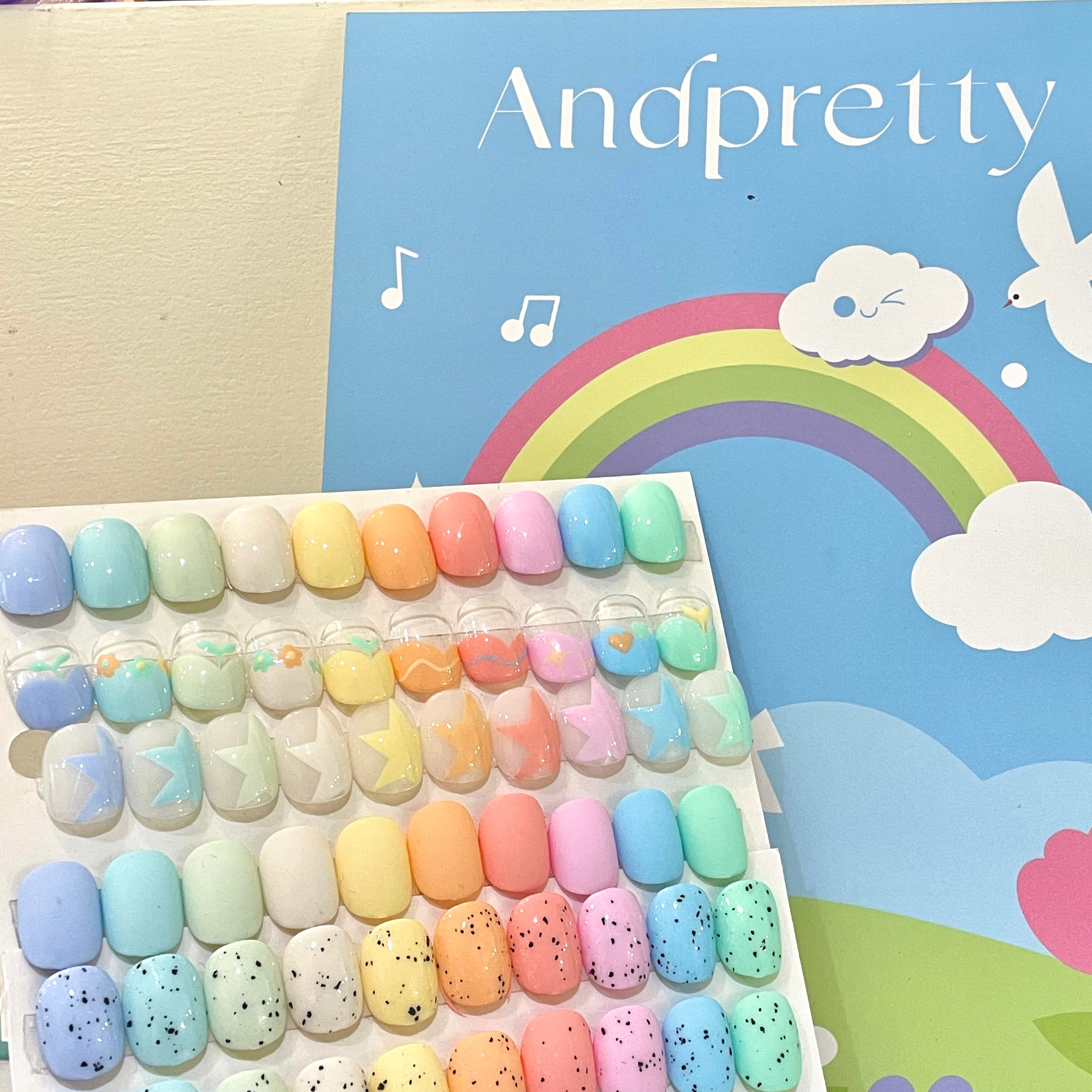 Andpretty 11 colors Macaron Nail gel Set Nail salon Non-Eoxic Uv gel New model 2024 Nail art kit Eco-friendly vegetable glue