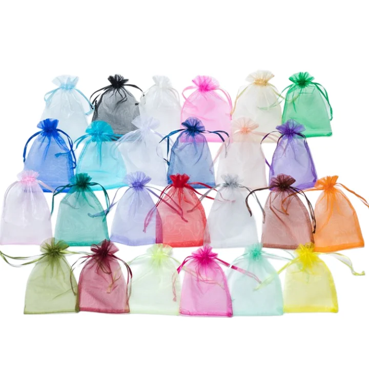 Hot sales gauze fabric bag sheer organza fabric for gift net bag