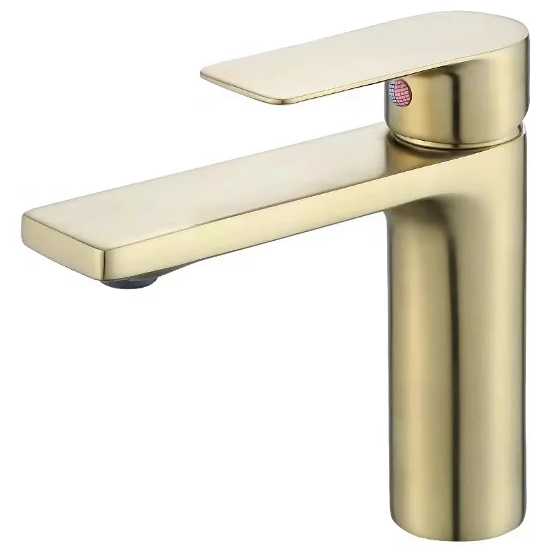 Luxury 5 Stars Hotel Standard Mixer Stainless Steel Tap Countertop Brush Gold Wash Basin Lavabo Faucet For Bathroom