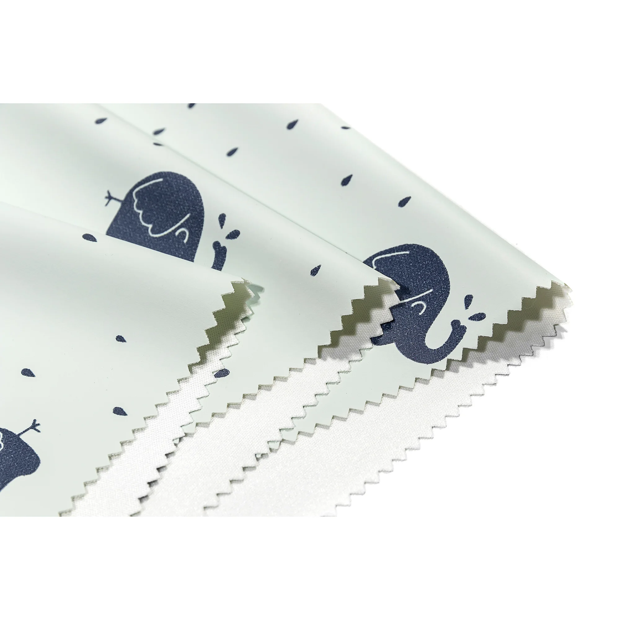 Водонепроницаемая ткань из искусственной кожи PU с принтом слона для детской одежды