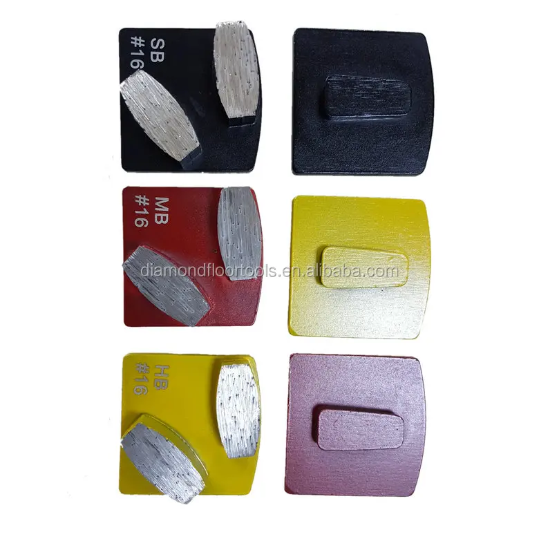 Wholesale price 2 segments redi lock diamond abrasive tools concrete diamond grinding block for polishing