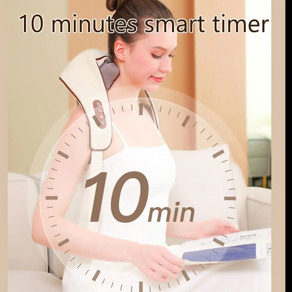 Shiatsu Back and Neck Massager with Heat Wearable Electric Deep Tissue Kneading Massage Leg and Shoulder Massager for Women Men