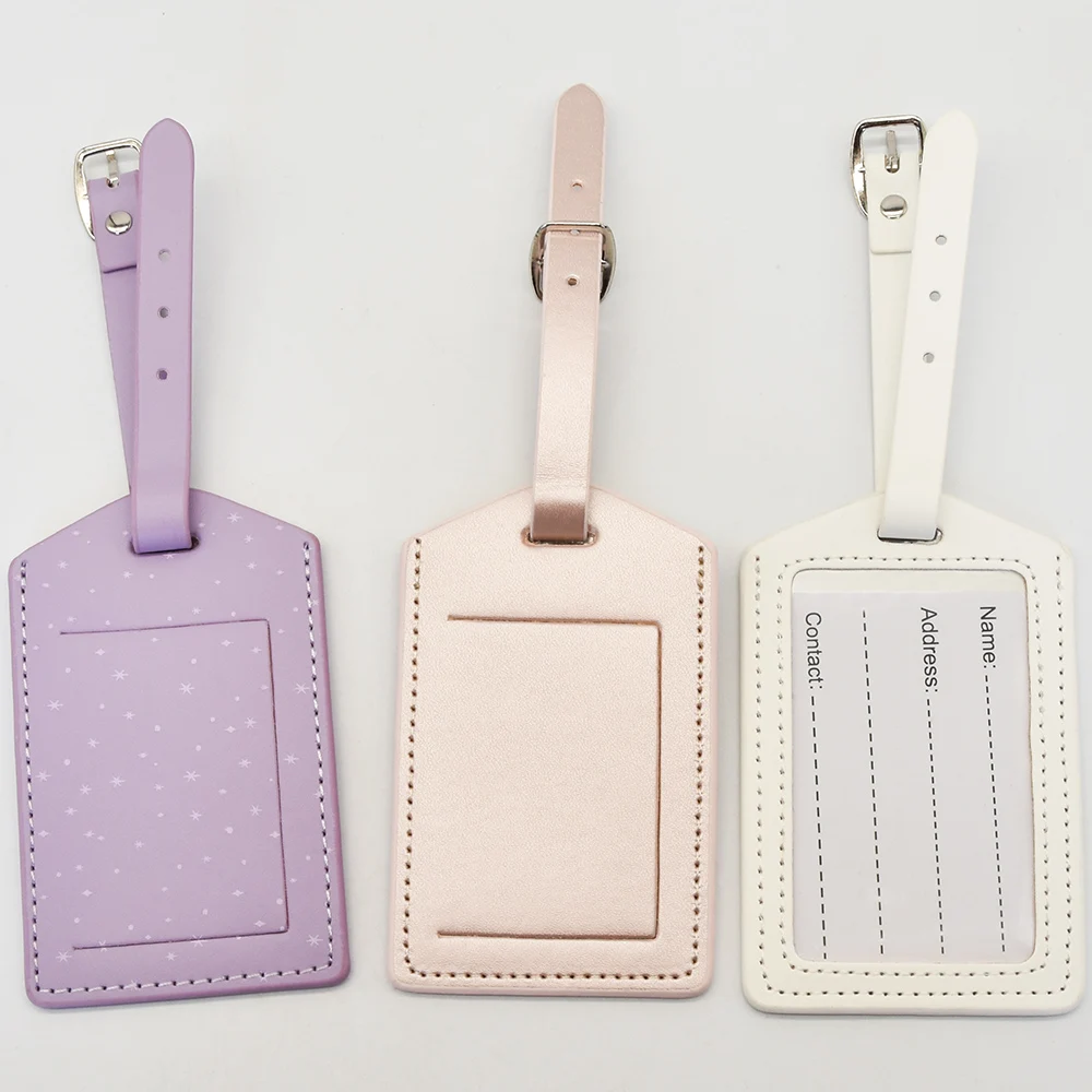 Custom Leather Luggage Tags Set with Passport Holder Wedding Favor Gift Luggage Tags